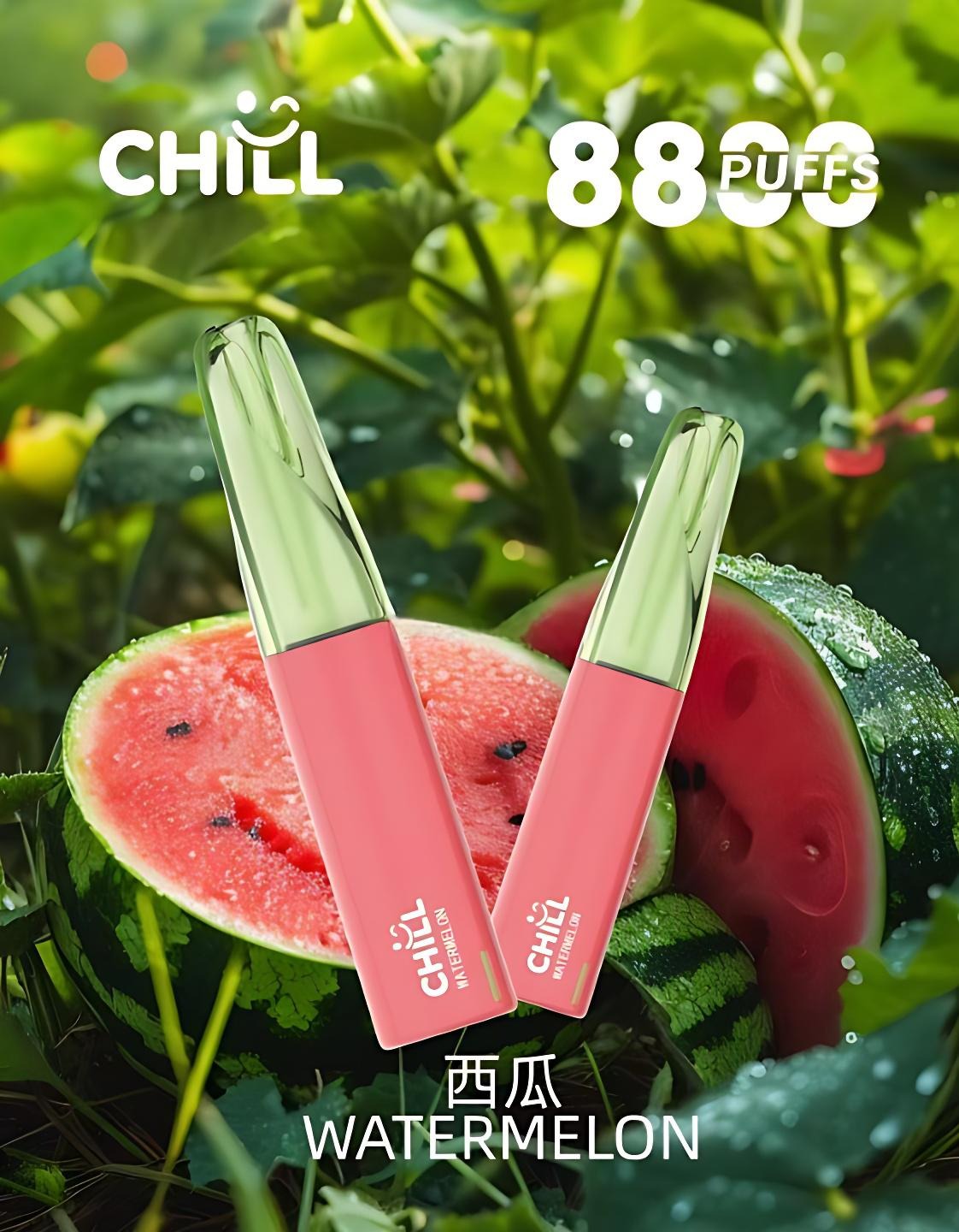 【CHILL】8800口一次性拋棄式電子煙 (12W穩定輸出 / 8mL大容量 / 免充電開盒即抽 / 台灣現貨)
