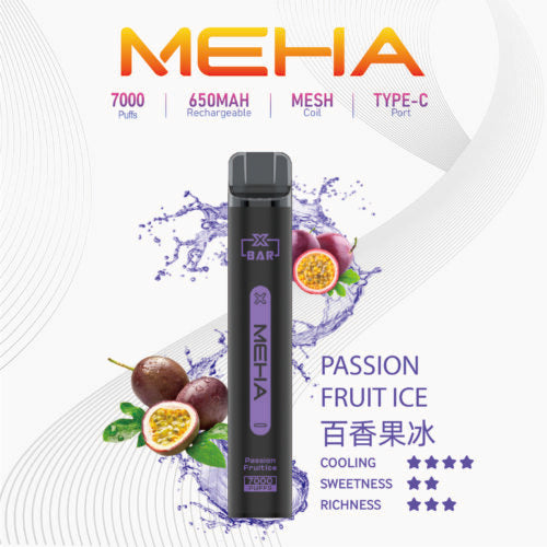 魅嗨MEHA X BAR 7000口小黑條一次性 拋棄式電子煙·續航持久·多種口味